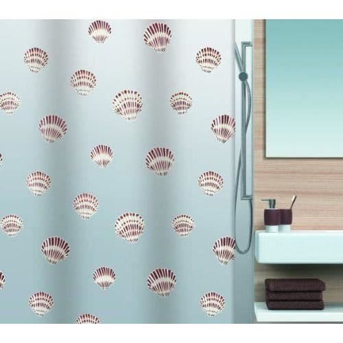 Duschdraperi - Spirella - SHELL - 180x200cm - Brun - PEVA