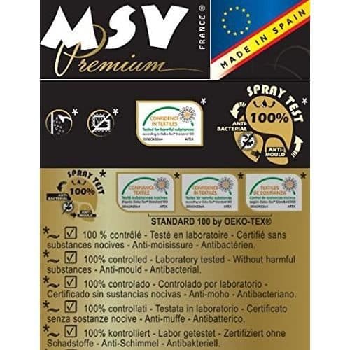 Duschdraperi i polyester MSV - LOFT - 180x200cm - Modern - Design - Vit