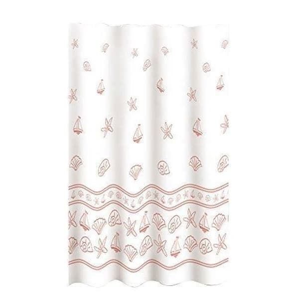 MSV Duschdraperi Polyester 180x200cm Snäckskal