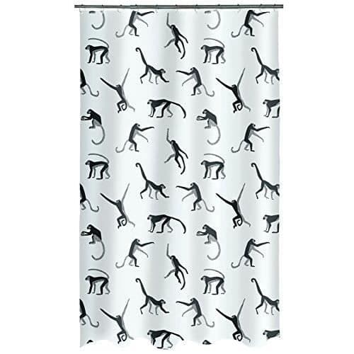 Duschdraperi Spirella PEVA MONKEY 180x200cm Svart