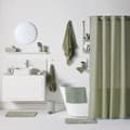 Miniatyrbillede 3 af 3: Vaffelbruseforhæng - Grøn - Polyester - 180 x 200 cm - 12 Knager - UTILITY - TODAY