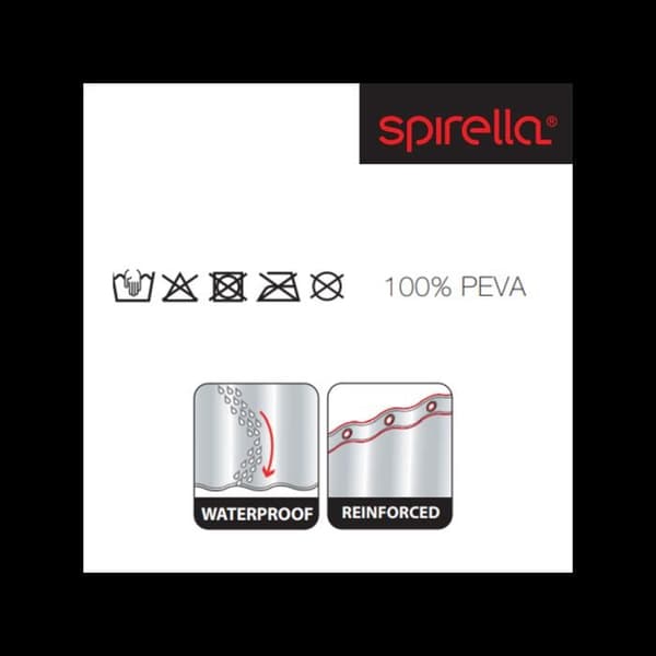 Duschdraperi - Spirella - Svart - PEVA - 180x200cm
