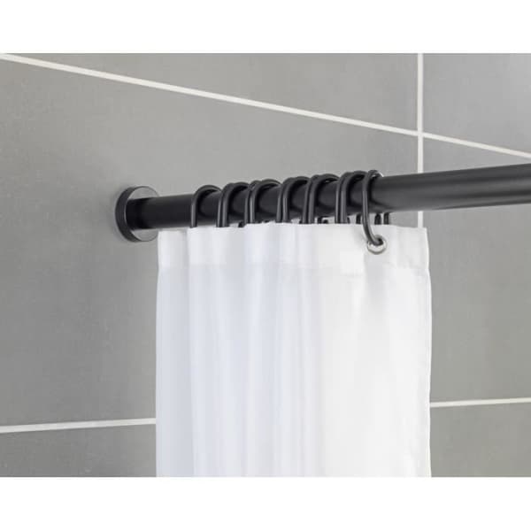 Duschstänger och duschdraperier - Wenko - Utsträckbar duschstång i rostfritt aluminium "Luz" - Svart - L från 70 till 115 cm