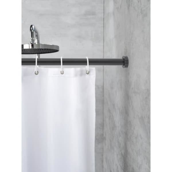 Duschstänger och duschdraperier - Wenko - Utsträckbar duschstång i rostfritt aluminium "Luz" - Svart - L från 70 till 115 cm