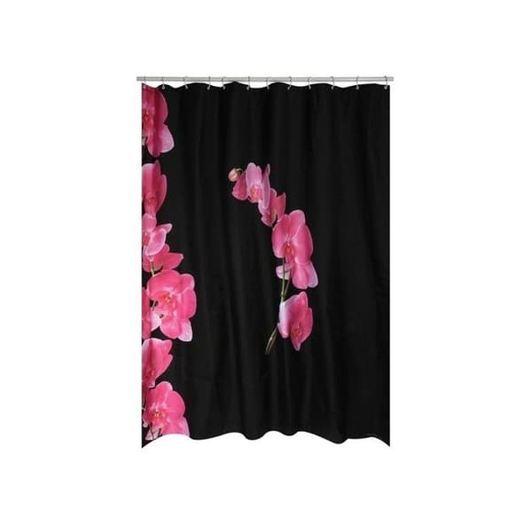 Duschdraperi MSV - Lanyu Svart - Polyester - 180x200cm