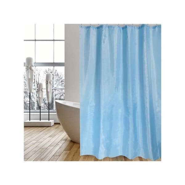 Duschgardin Polyester 120x200cm Blå - Ringar ingår MSV