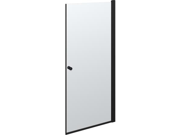 Dansani A91-03 brusedør 200 x 87-89 cm sort/klart glas