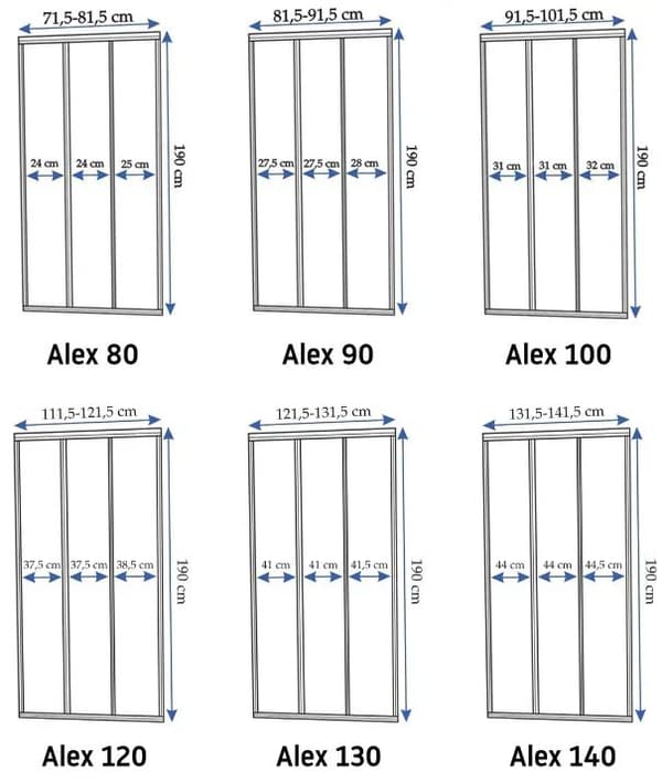 REA ALEX 100 DUSCHDÖRR