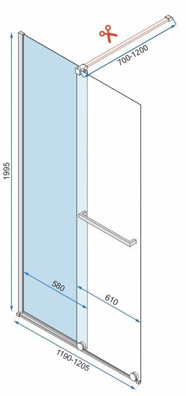 SALE CORTIS MUSTA 120 SUIHKUSEINÄ