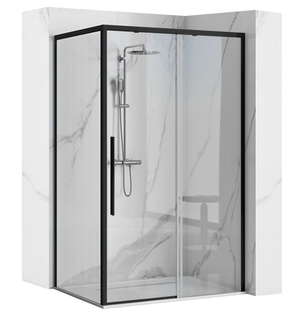 BRUSEKABINE SOL SORT TÆPPE 90X90