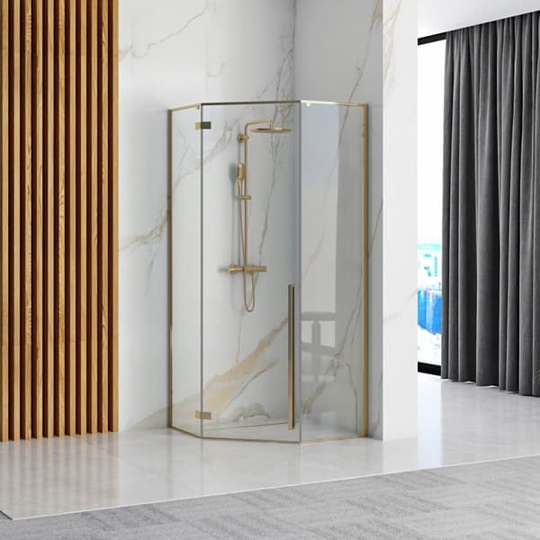 SALG DIAMANT BRUSEKABINE 90X90 GULD
