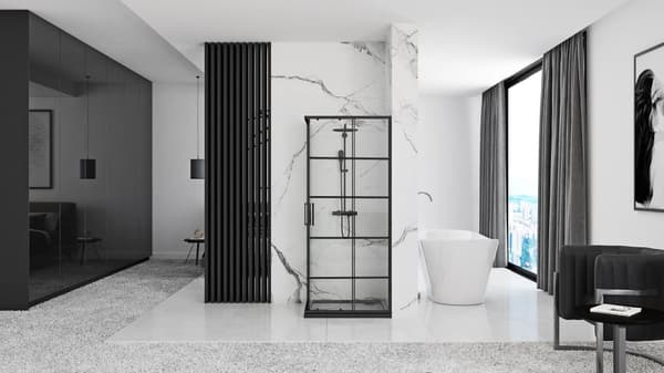 REA CONCEPT SVART 80X80 DUSCHKABIN 80X80