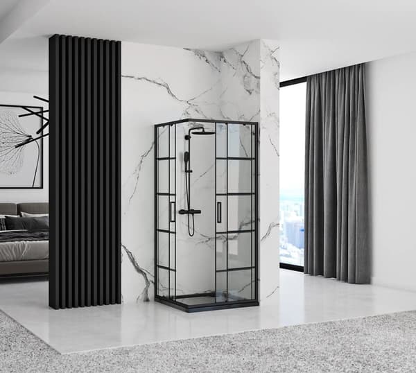 REA CONCEPT SVART 80X80 DUSCHKABIN 80X80