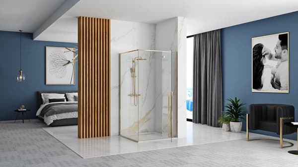 SALG FARGO BRUSEKABINE 90X90 GULD