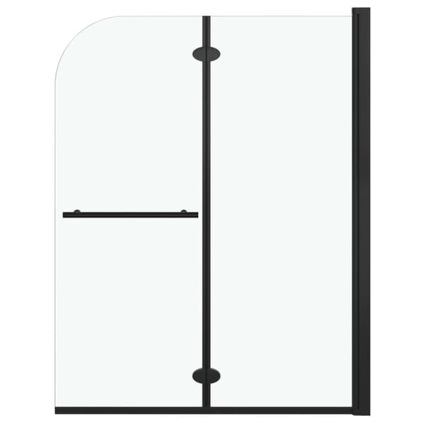 foldbar brusekabine 2 paneler ESG 95x140 cm sort