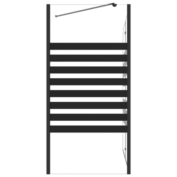 brusevæg 120x68x130 cm hærdet glas stribet