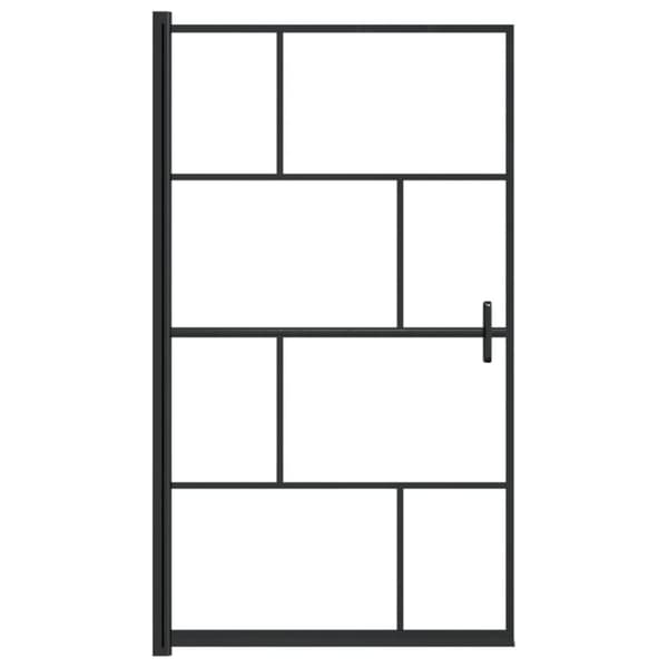 bruseafskærmning 80x140 cm sikkerhedsglas sort