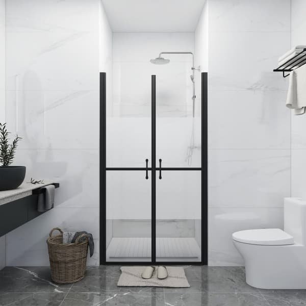 brusedør (78-81)x190 cm sikkerhedsglas delvist matteret