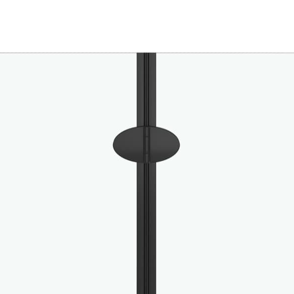 foldbar brusevæg 120x68x130 cm sikkerhedsglas sort