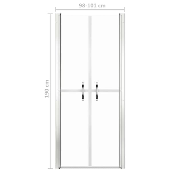 brusedør 101x190 cm klart sikkerhedsglas