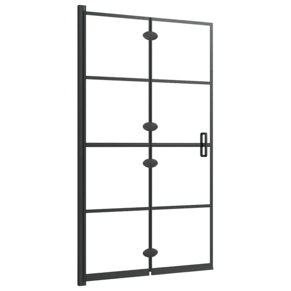 foldbar bruseafskærmning 80x140 cm sikkerhedsglas sort