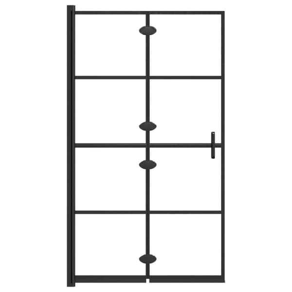 foldbar bruseafskærmning 80x140 cm sikkerhedsglas sort