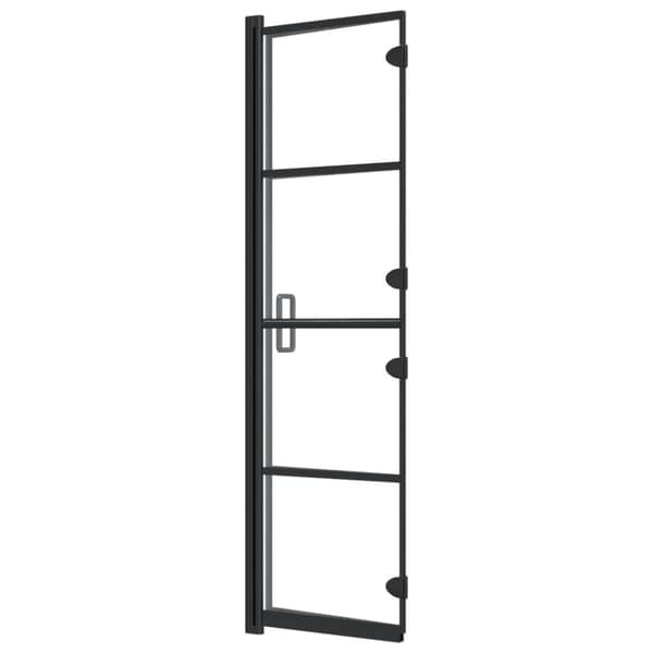 foldbar bruseafskærmning 80x140 cm sikkerhedsglas sort