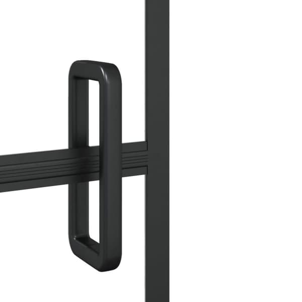 foldbar bruseafskærmning 80x140 cm sikkerhedsglas sort