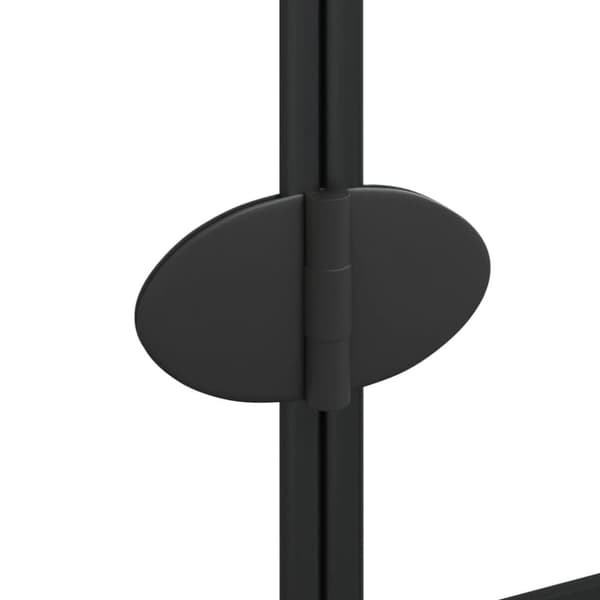 foldbar bruseafskærmning 80x140 cm sikkerhedsglas sort