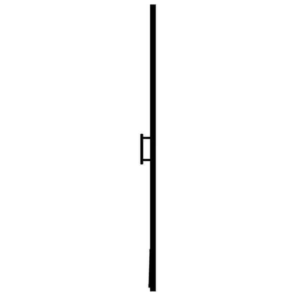 brusedør 91 x 195 cm hærdet glas sort