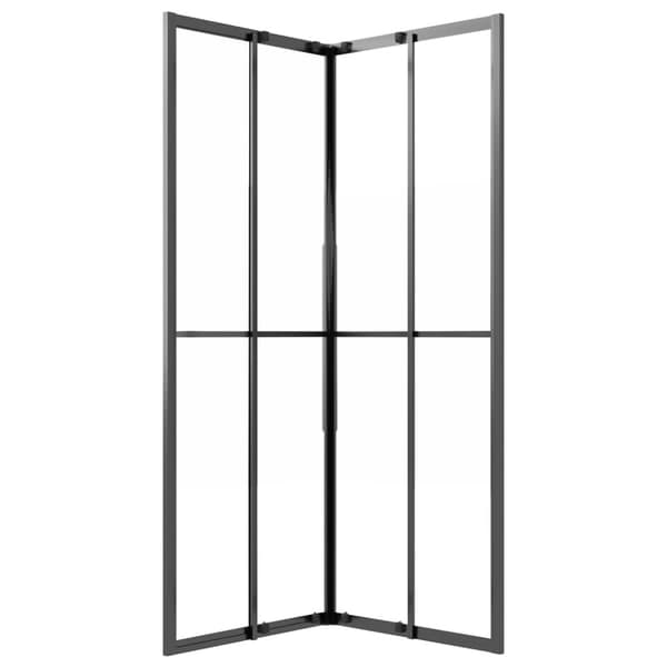 brusekabine 70x70x180 cm matteret sikkerhedsglas sort