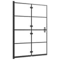 Miniatyrbillede 4 af 9: foldbar bruseafskærmning 100x140 cm sikkerhedsglas sort