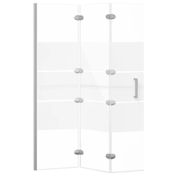 Duschvägg fällbar ESG 100x140 cm vit