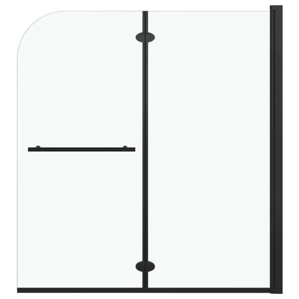 Taittuva suihkukaappi 2 paneelia ESG 120x140 cm musta