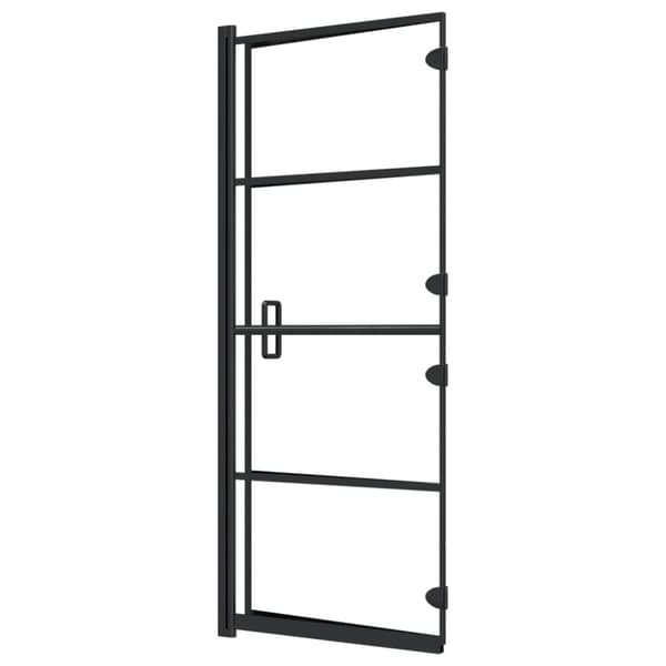 foldbar bruseafskærmning 120x140 cm sikkerhedsglas sort