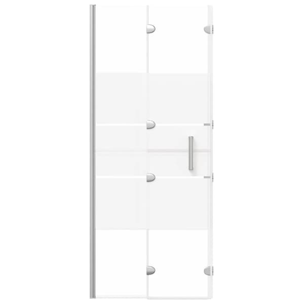 foldbar bruseafskærmning 120x140 cm sikkerhedsglas hvid