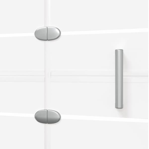 foldbar bruseafskærmning 120x140 cm sikkerhedsglas hvid