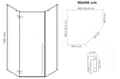 Miniatyrbillede 7 af 11: Brusekabine Rea DIAMOND Sort MAT 90x90