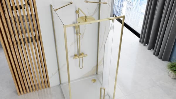 Vægdusch REA Rapid Swing Gold 100x80