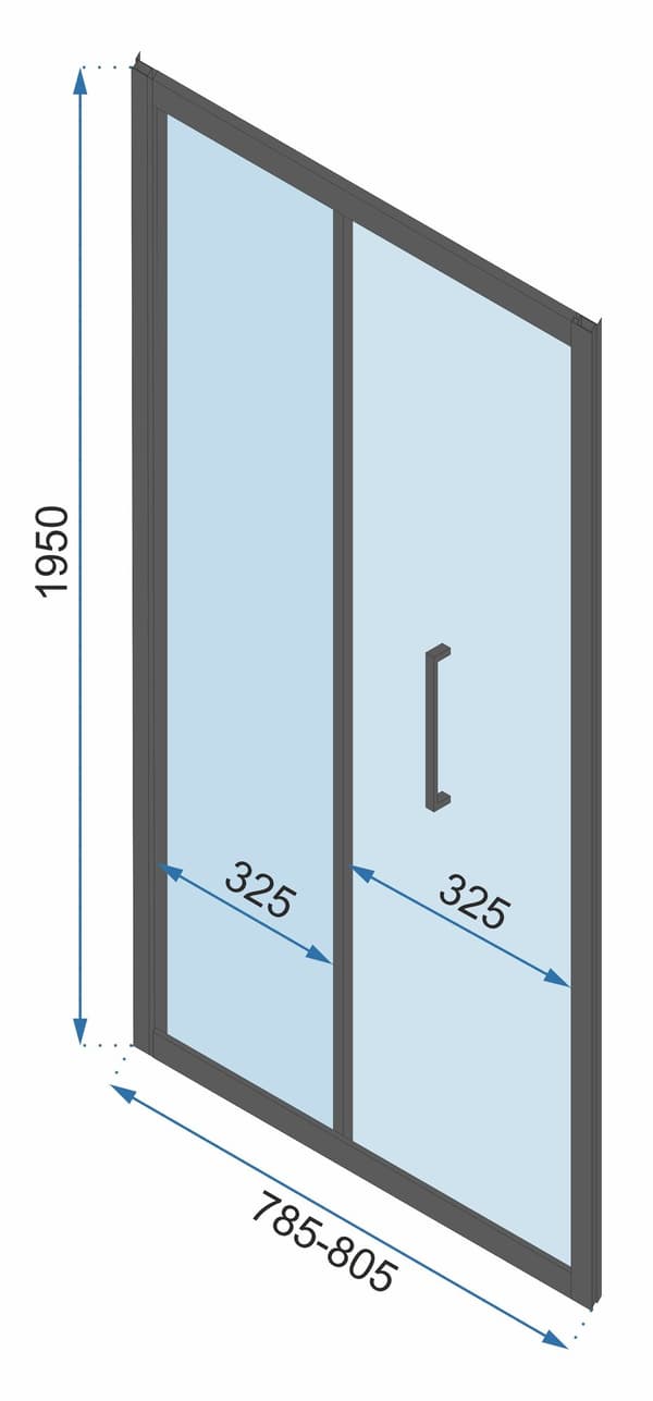 Suihkukulma REA Rapid Fold 100x80