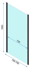 Pikkukuva 9 / 11: Suihkukulma REA Rapid Fold 100x80