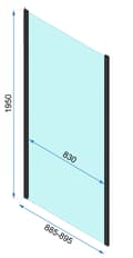 Pikkukuva 10 / 11: Suihkukulma REA Rapid Fold 100x80