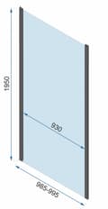 Pikkukuva 11 / 11: Suihkukulma REA Rapid Fold 100x80