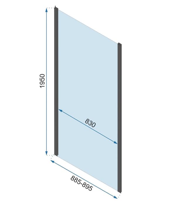 Väggdusch REA Rapid Fold Gold 90x100