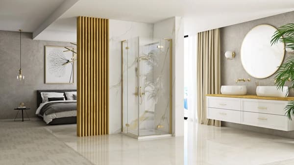 Brusekabine REA Hugo Double Gold Brush 80x90