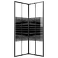 Pikkukuva 5 / 10: Suihkukaappi raidallinen ESG 80x80x180 cm musta