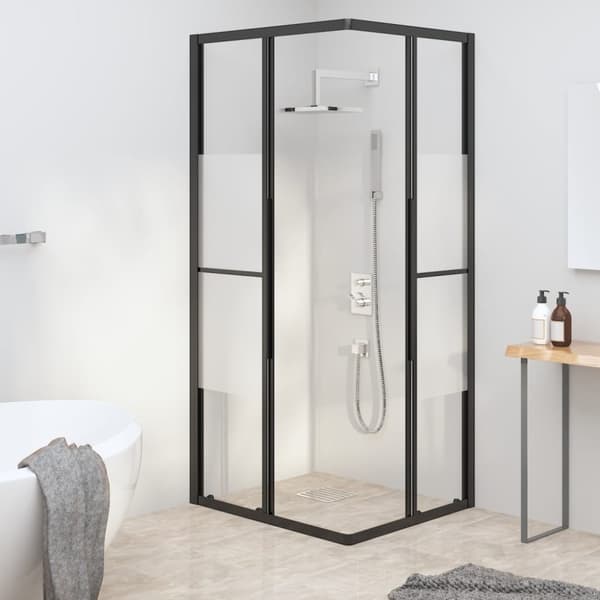 brusekabine 90x70x180 cm halvmatteret sikkerhedsglas