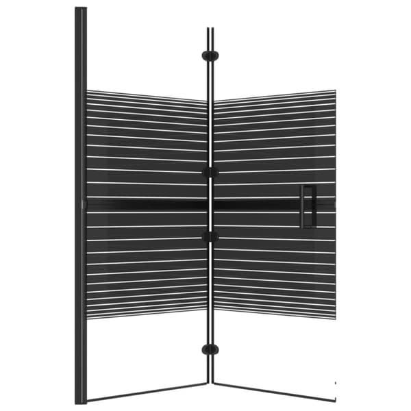 foldbar bruseafskærmning 120x140 cm sikkerhedsglas sort