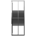Miniatyrbillede 3 af 10: brusekabine 90x70x180 cm sikkerhedsglas stribet sort