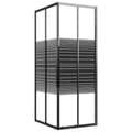 Miniatyrbillede 2 af 10: brusekabine 90x70x180 cm sikkerhedsglas stribet sort